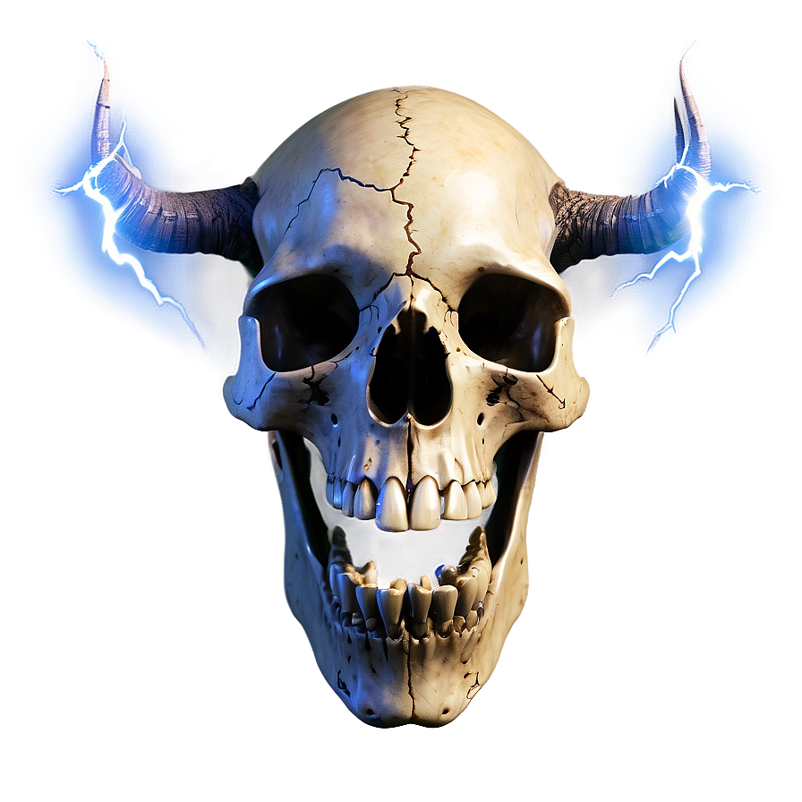 Animal Skull With Lightning Png 76 PNG Image