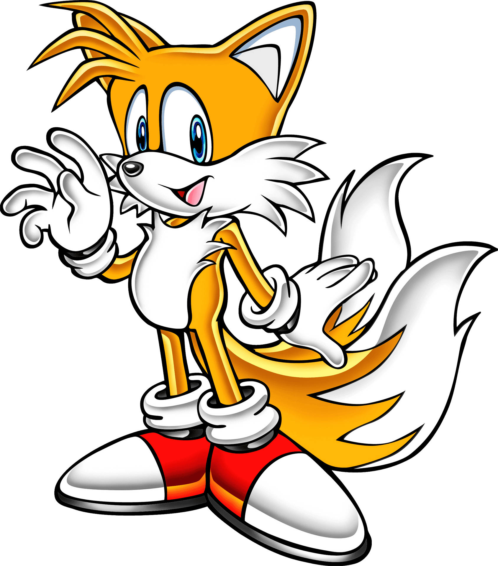 Animated Adventure Companion Tails PNG Image