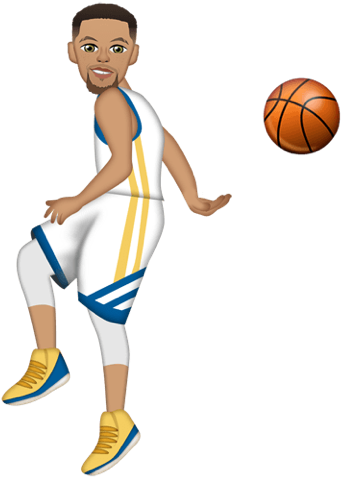 Animated Basketball Player Dribbling PNG Image