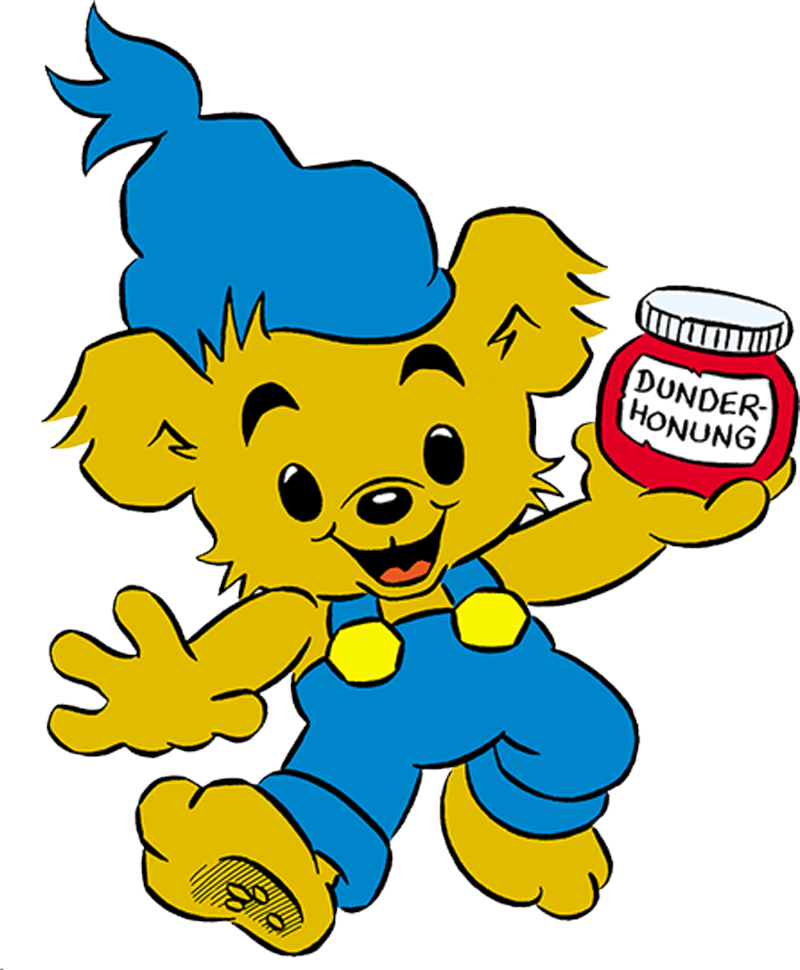 Animated Bear With Honey Jar PNG Image