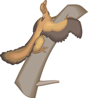 Animated Bird Landingon Tree Branch PNG Image