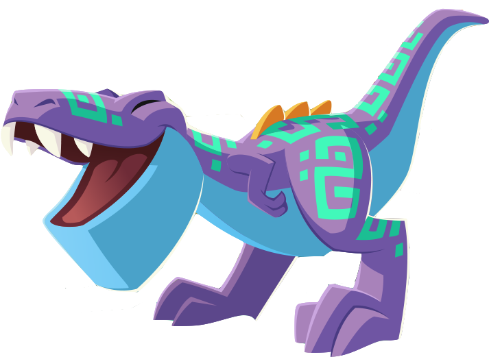 Animated Blue Dinosaur Character PNG Image