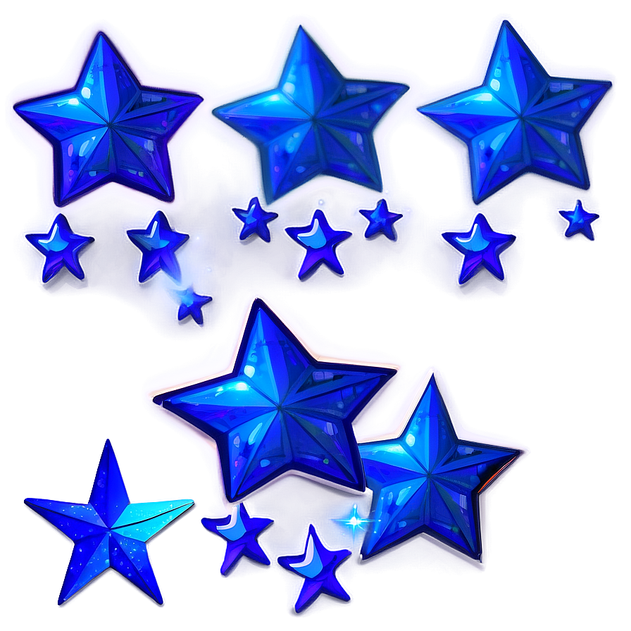 Animated Blue Stars Png Owb PNG Image