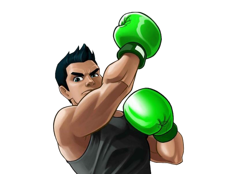 Animated Boxer Power Punch PNG Image