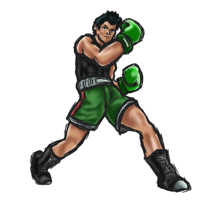 Animated Boxer Readyto Fight PNG Image