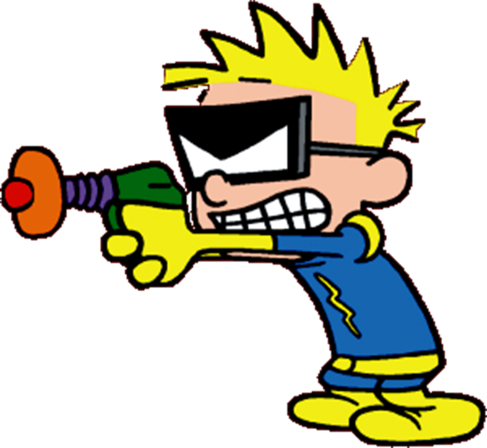 Animated Boy With Ray Gun PNG Image