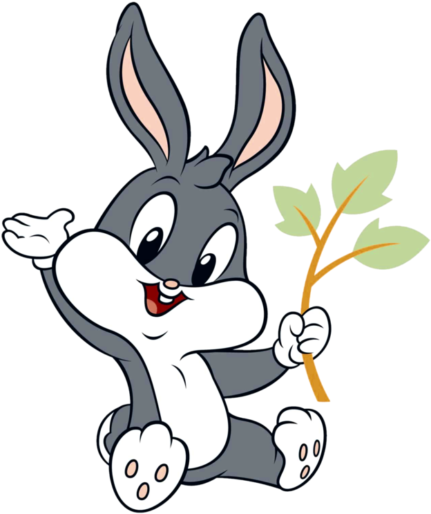 Animated Bunny With Carrot PNG Image