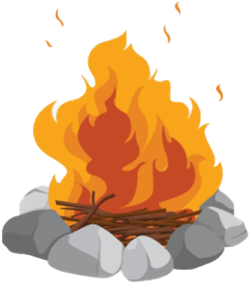 Animated Campfire Illustration PNG Image