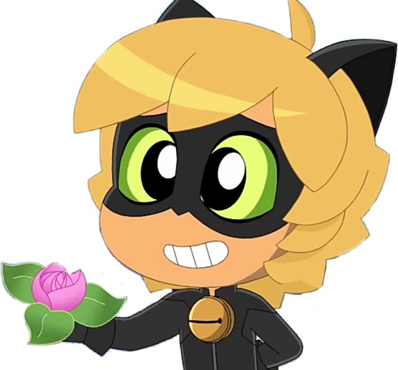 Animated Character Holding Rose PNG Image