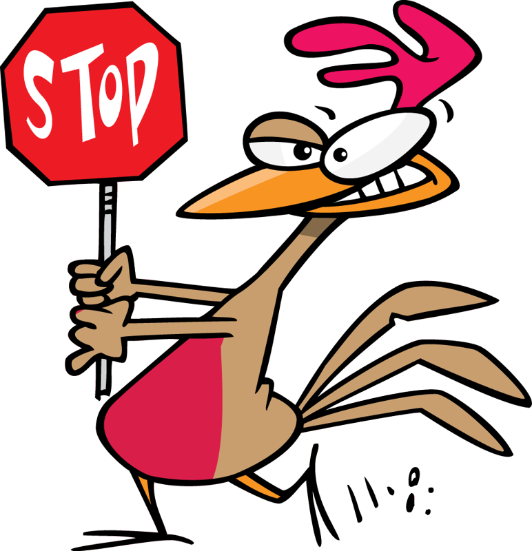 Animated Character Holding Stop Sign PNG Image