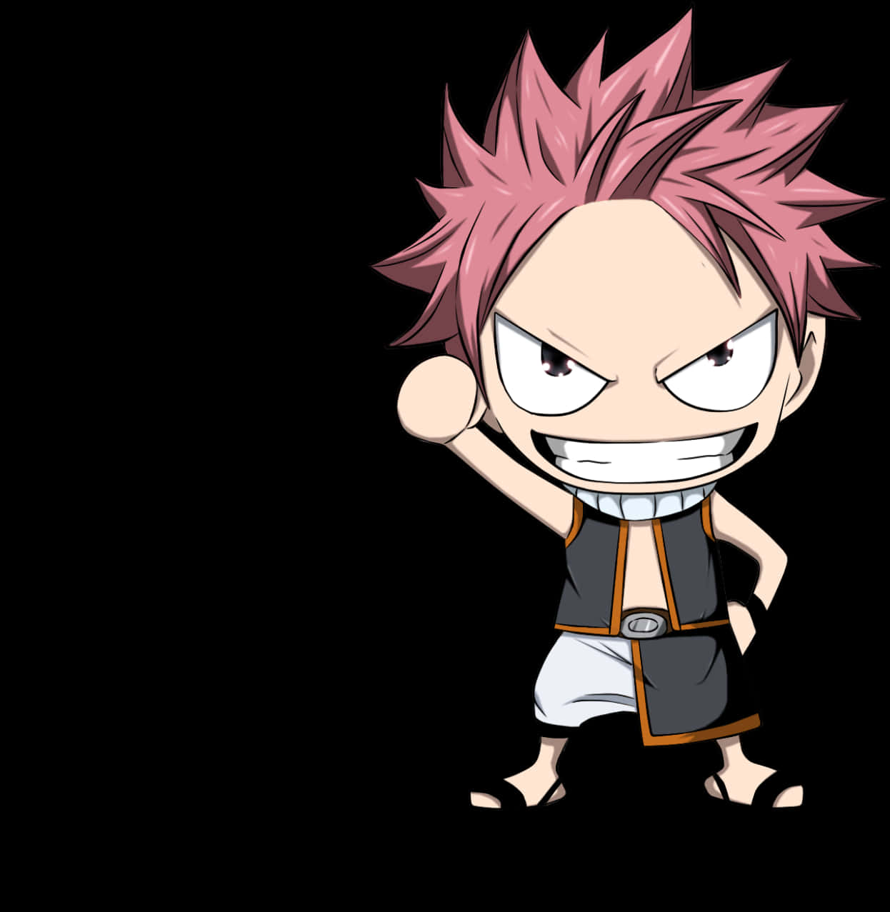 Animated Character Natsu Readyfor Action PNG Image