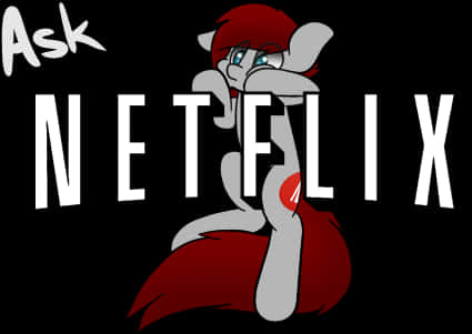 Animated Character Parodying Netflix Logo PNG Image