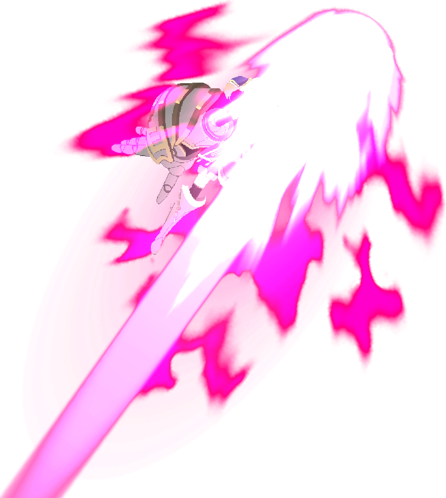 Animated Character Pink Energy Blast PNG Image