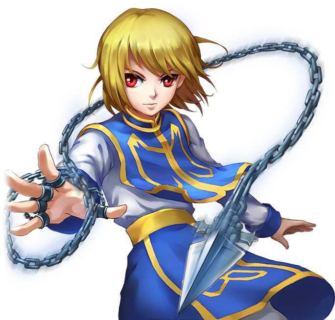 Animated Character With Chain Weapon PNG Image