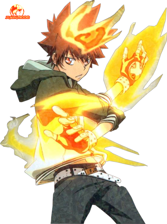 Animated Character With Fire Power PNG Image