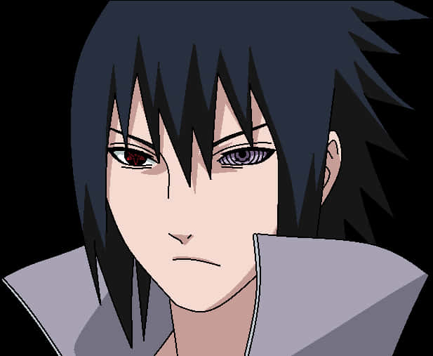 Animated Character With Rinnegan Eyes PNG Image