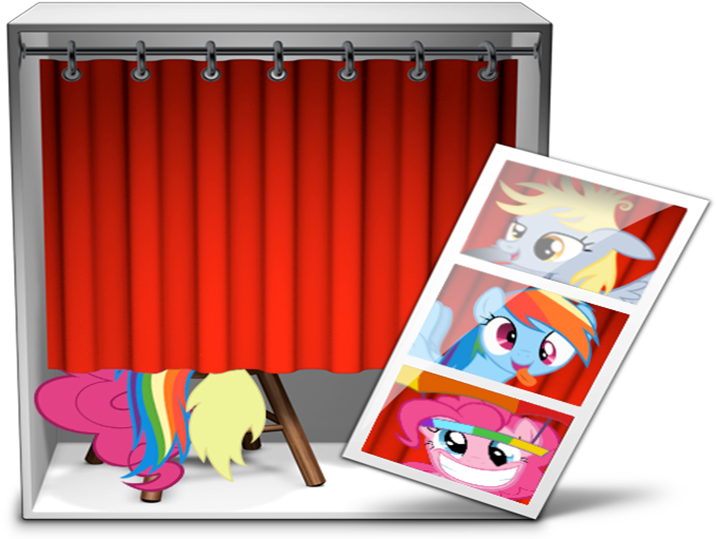 Animated Characters Photobooth Session PNG Image