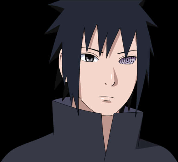 Animated Characterwith Rinnegan Eye PNG Image