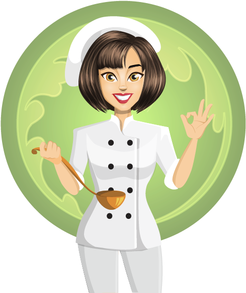 Animated Chef Character Giving O K Gesture PNG Image