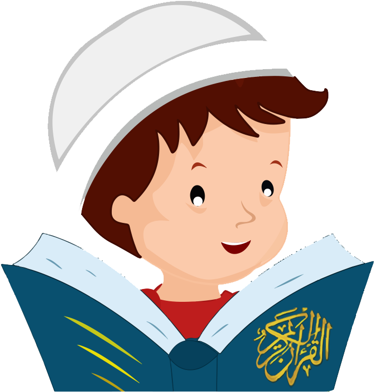 Animated Child Reading Book PNG Image