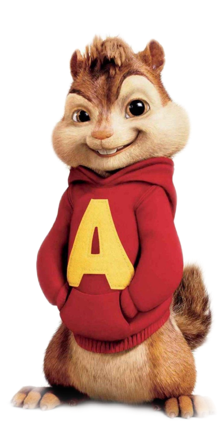 Animated Chipmunk Red Hoodie PNG Image