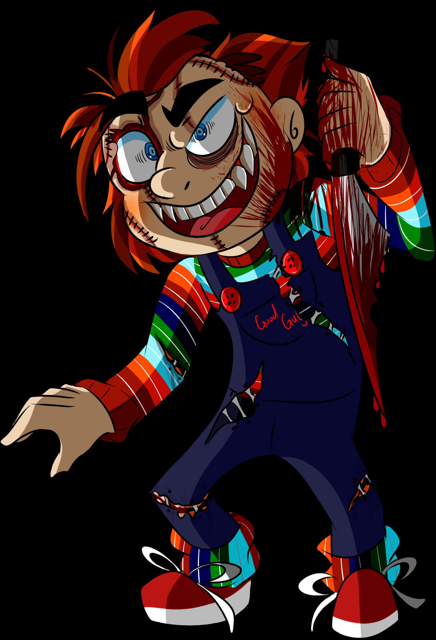 Animated Chucky Character Art PNG Image