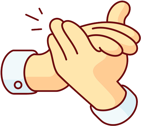 Animated Clapping Hand Gesture PNG Image