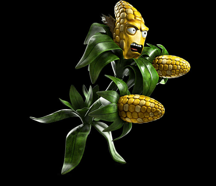 Animated Corn Character PNG Image