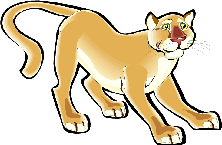 Animated Cougar Walking PNG Image