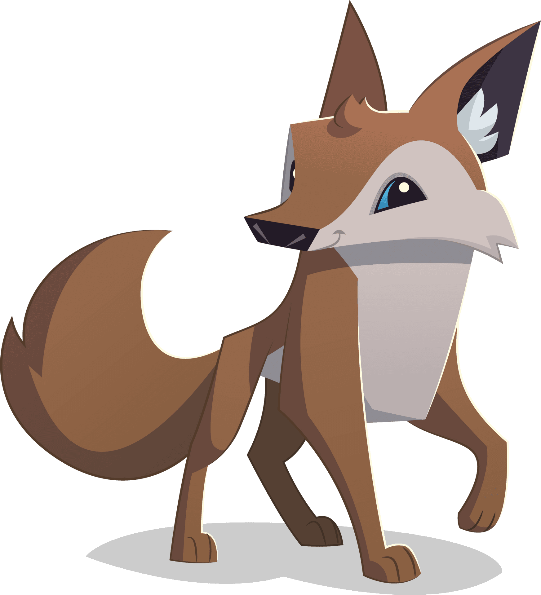 Animated Coyote Character Illustration PNG Image