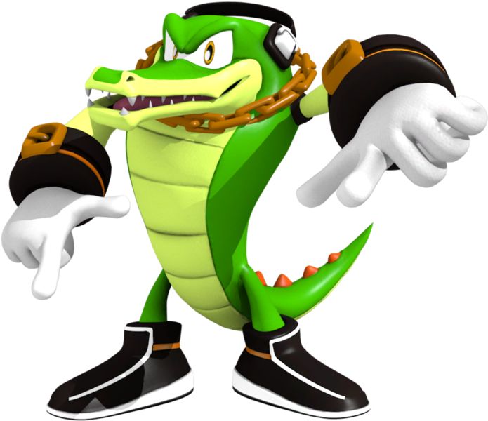 Animated Crocodile Character Pointing PNG Image