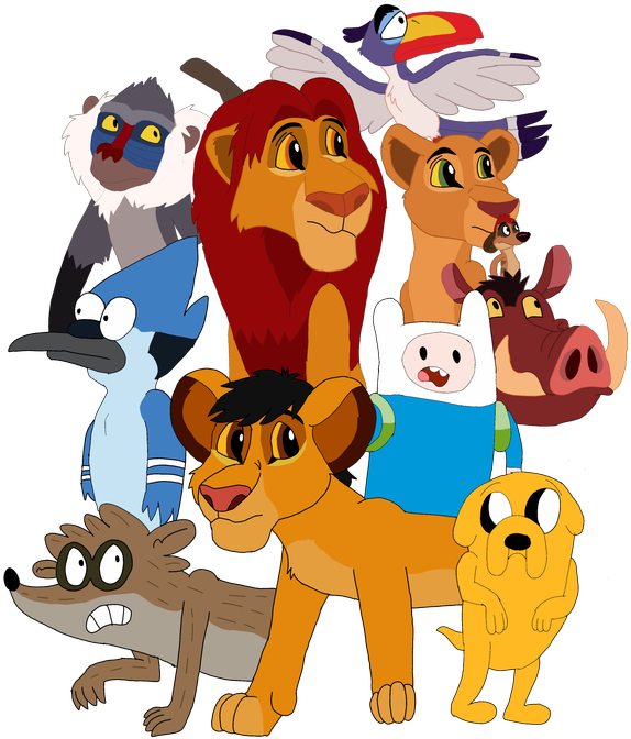 Animated_ Crossover_ Characters_ Collection PNG Image