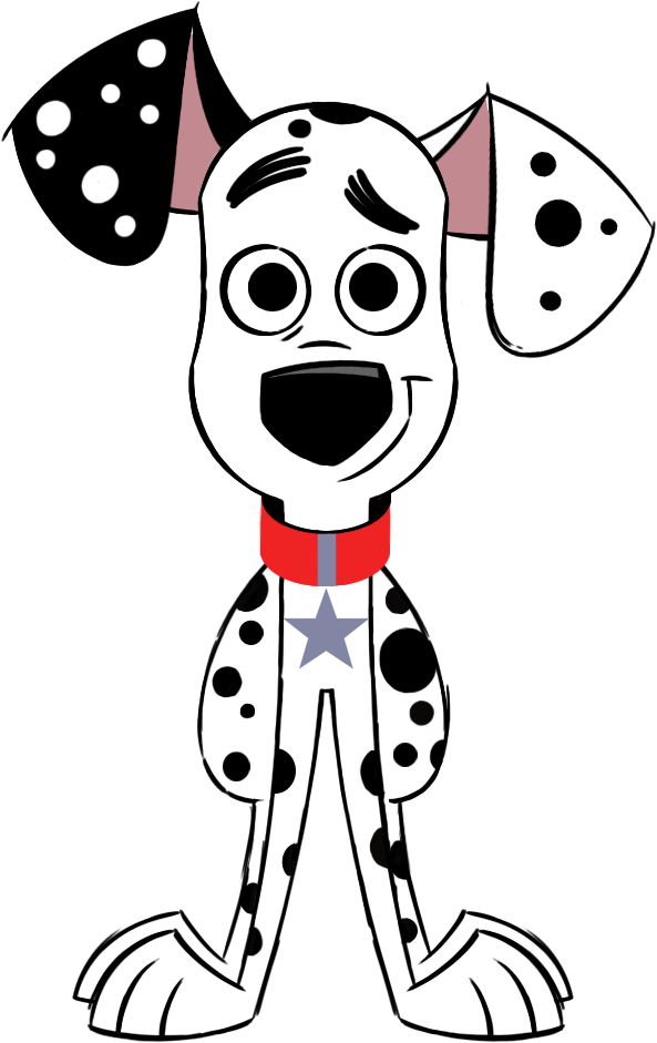 Animated Dalmatian Dog Cartoon PNG Image