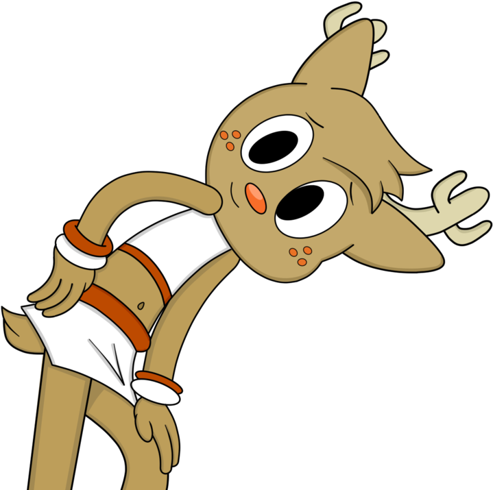 Animated Deer Character Waving PNG Image