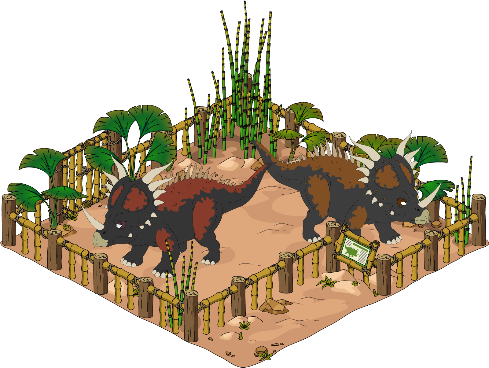 Animated Dinosaursin Habitat PNG Image