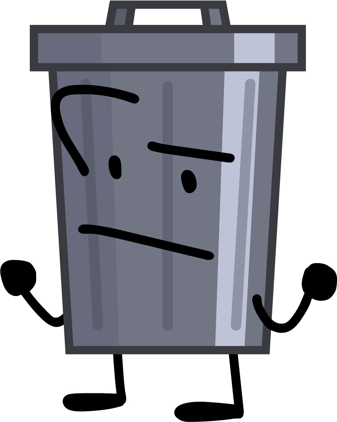 Animated Displeased Trash Can PNG Image