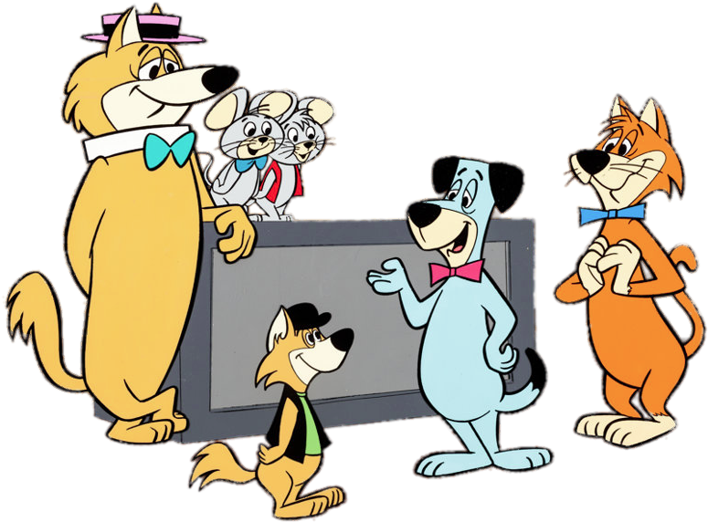 Animated Dog Characters Gathering PNG Image