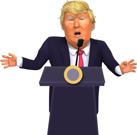 Animated Donald Trump Speaking PNG Image