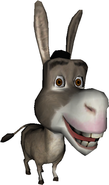 Animated Donkey Character Smiling PNG Image