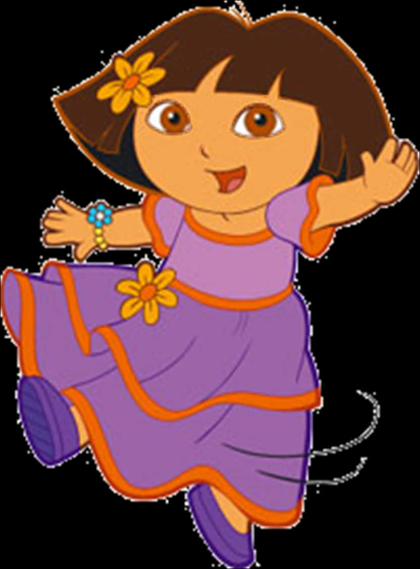 Animated Dora Character Pose PNG Image