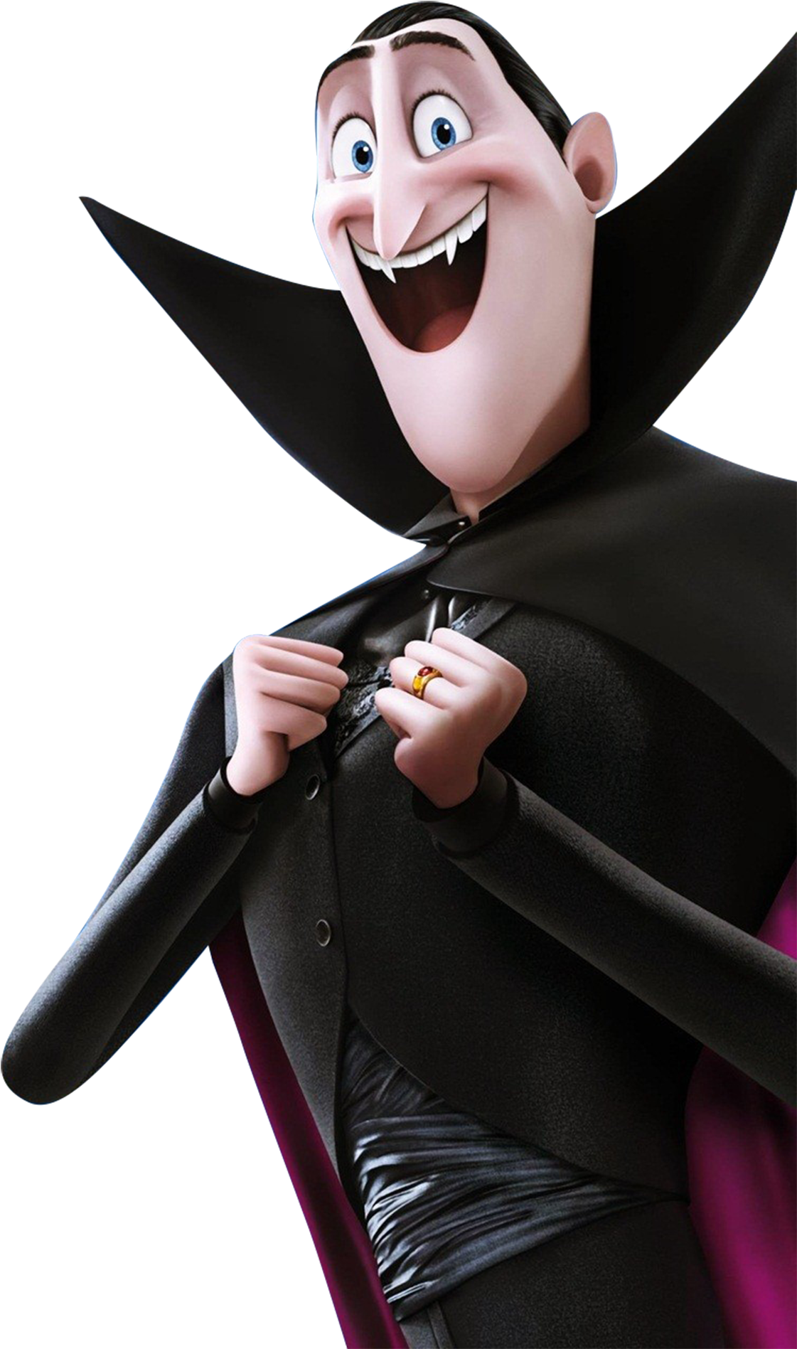 Animated Dracula Character Smiling PNG Image