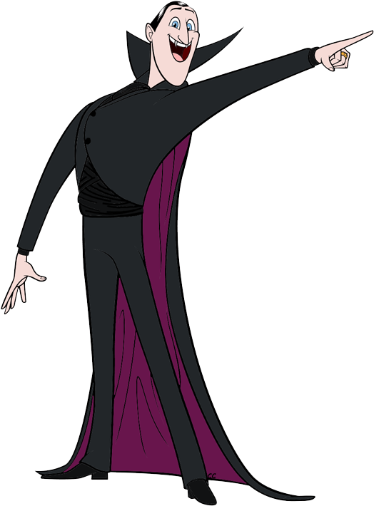 Animated Dracula Pointing PNG Image