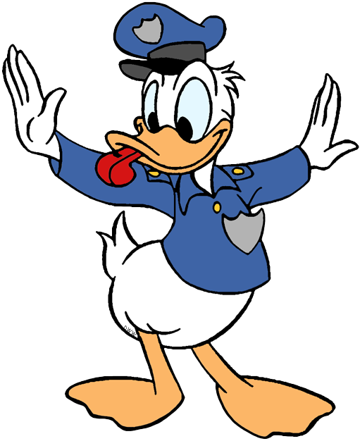 Animated Duck Policeman Character PNG Image