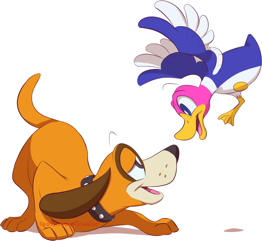 Animated Duckand Dog Friends PNG Image