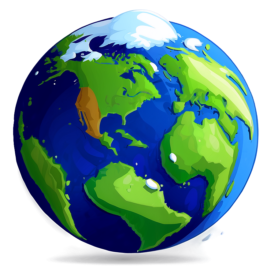 Animated Earth Cartoon Png Vij PNG Image