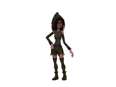 Animated Elf Girl Character PNG Image