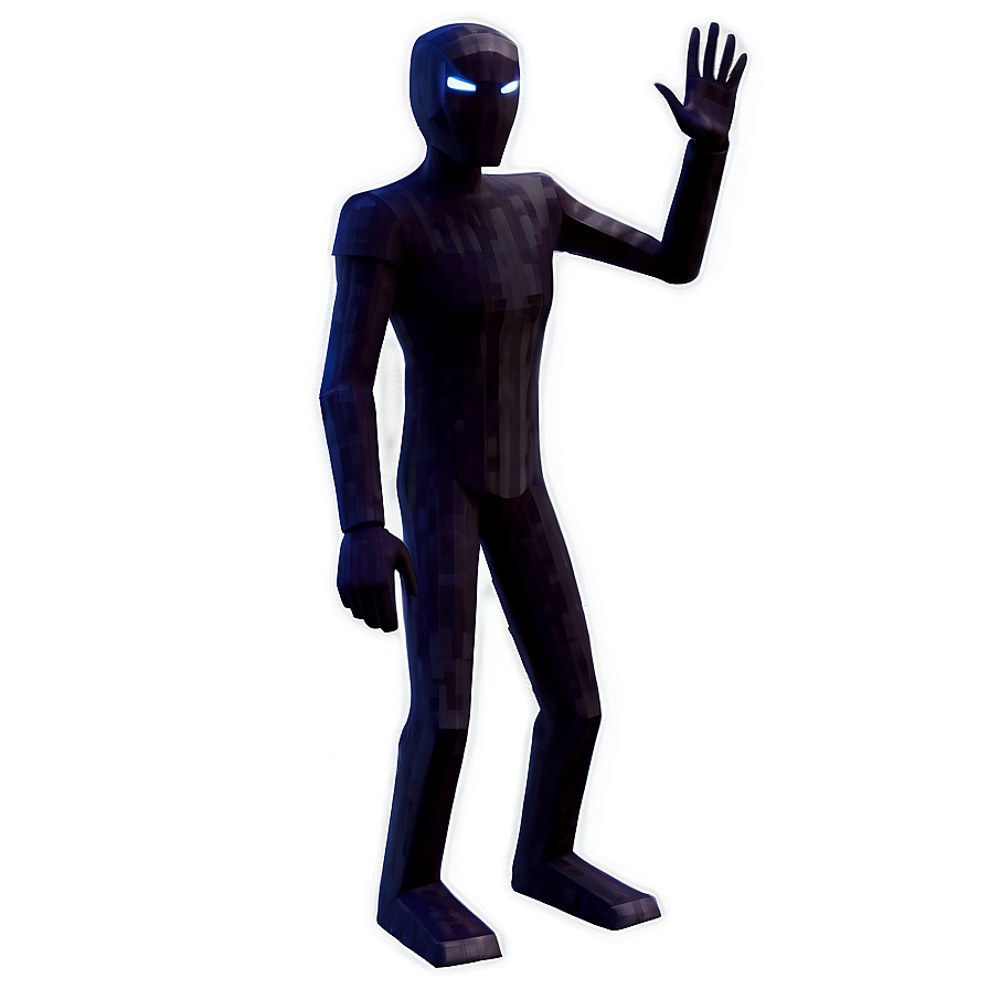 Animated Enderman Action Pose Png Uuq PNG Image