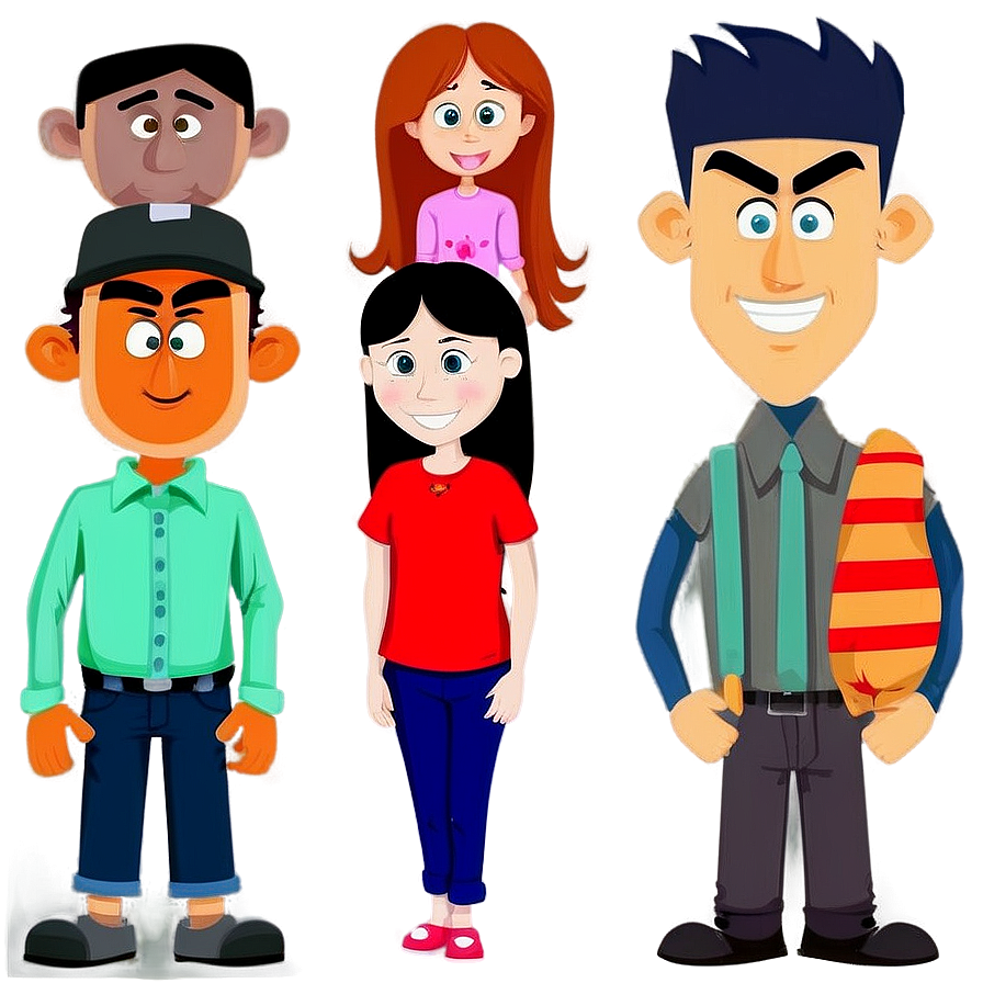 Animated Family Characters Png 69 PNG Image