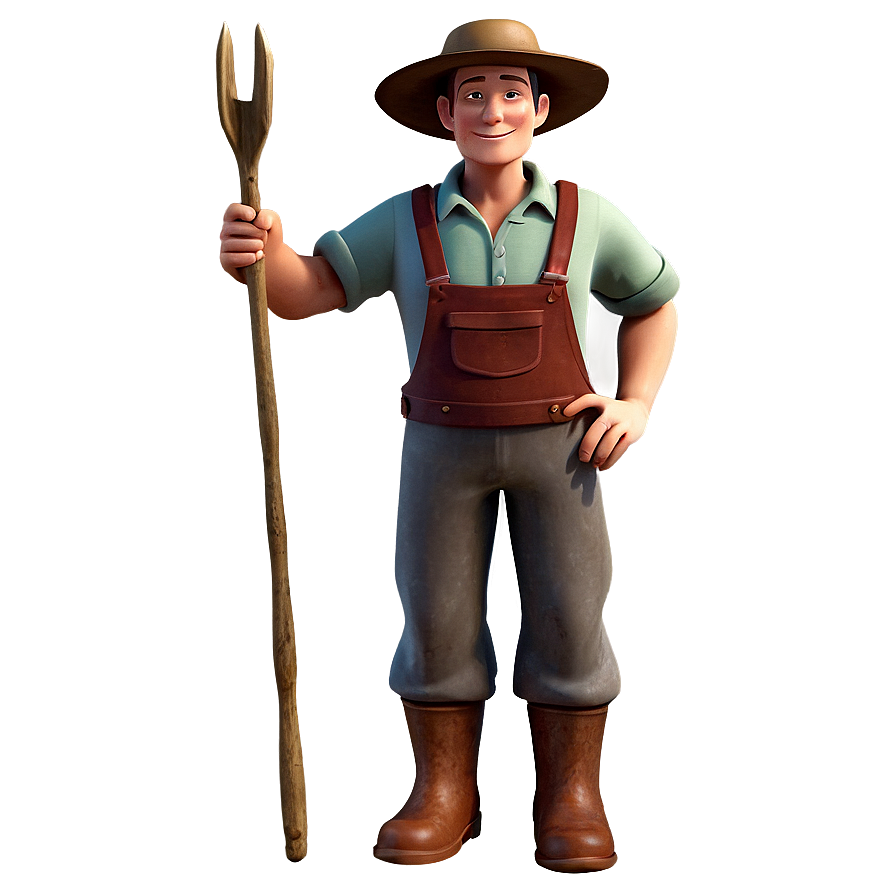 Animated Farmer Figure Png Ryt38 PNG Image