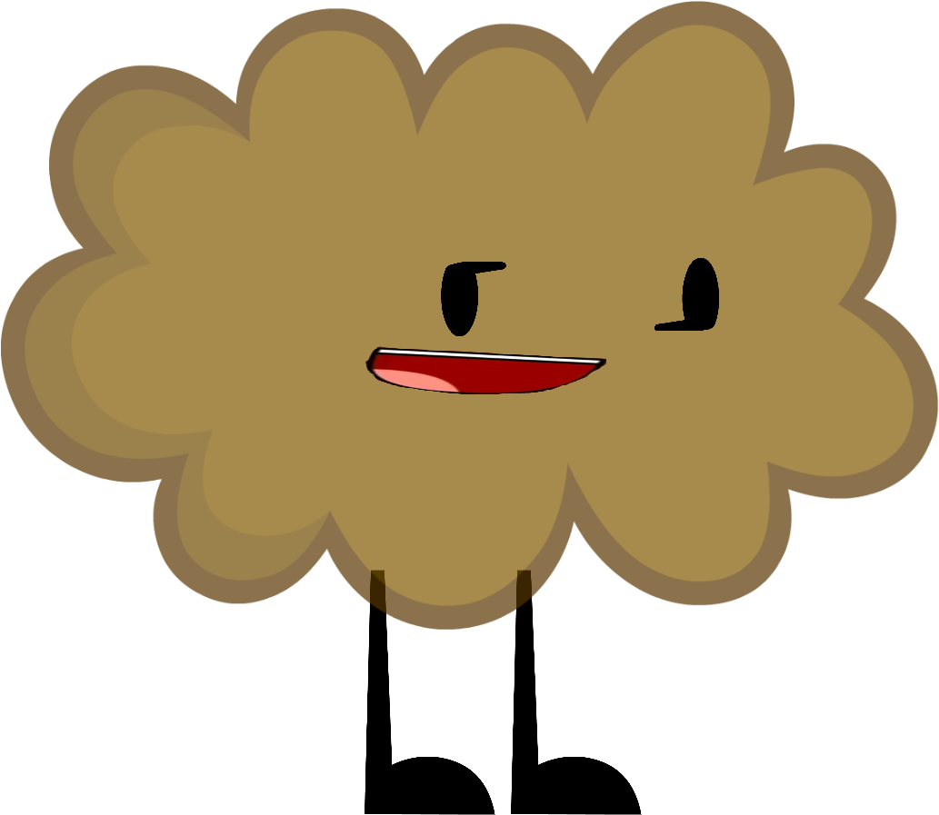 Animated Fart Character Smiling PNG Image